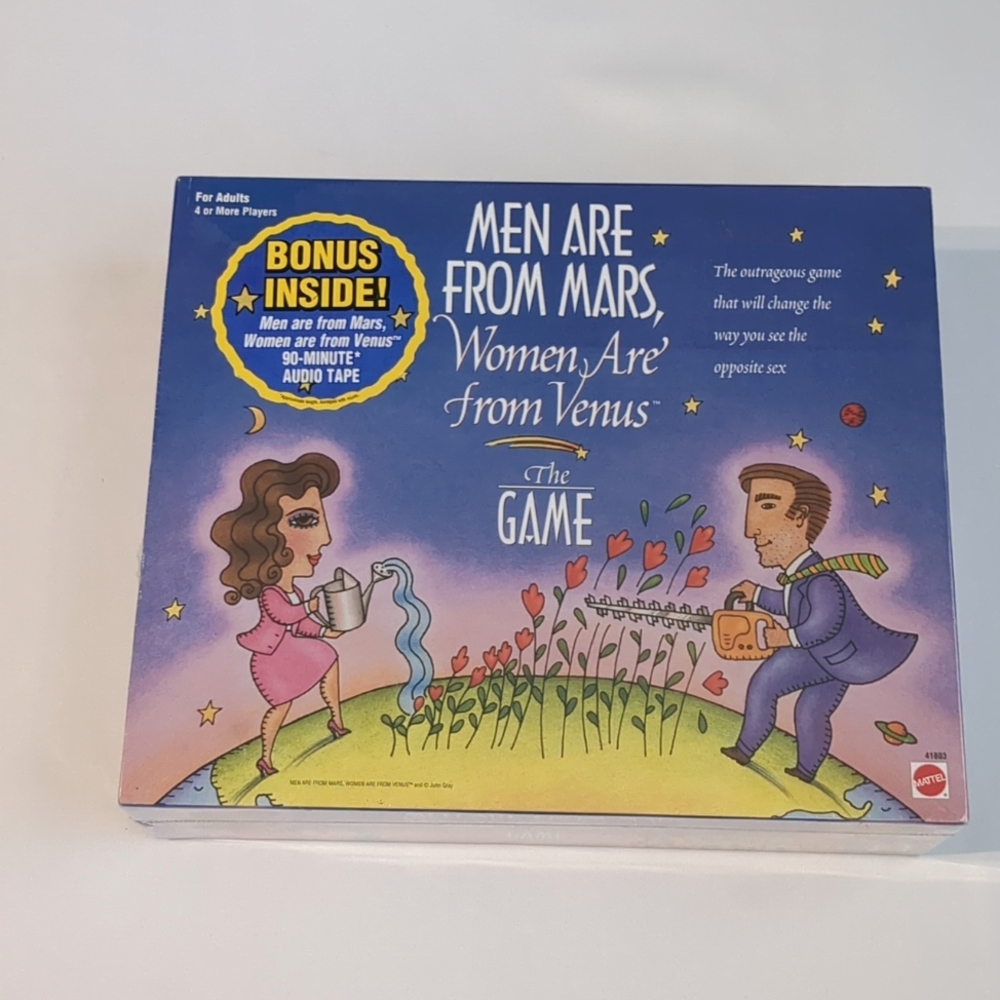 Mattel Men Are From Mars, Women Are From Venus Board Game For Adults New Sealed
